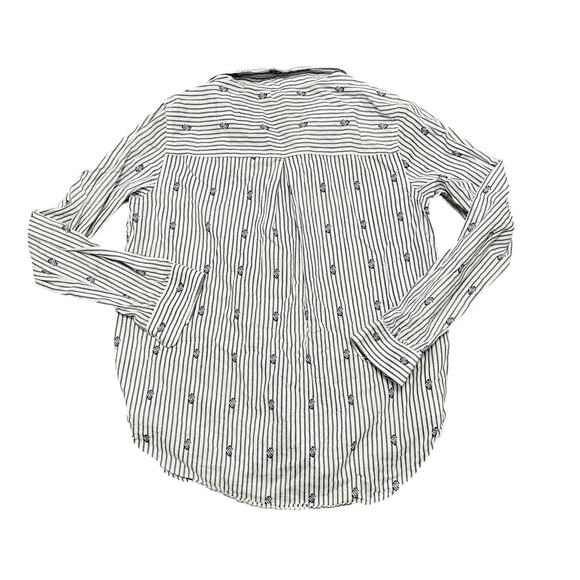 LUCKY BRAND Women’s Striped Collared Button Down Blouse Size S - Picture 2 of 7